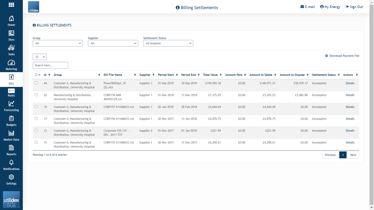 Generate a Payment File - Home